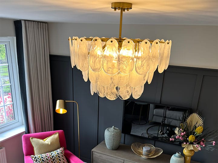 Interior lighting installation services for new build developments, delivering stylish and practical lighting solutions nationwide.